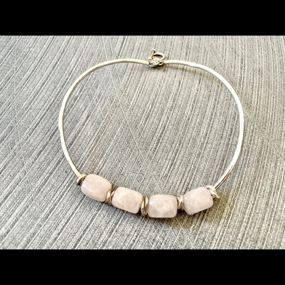 Silpada Rose Quartz Choker Necklace